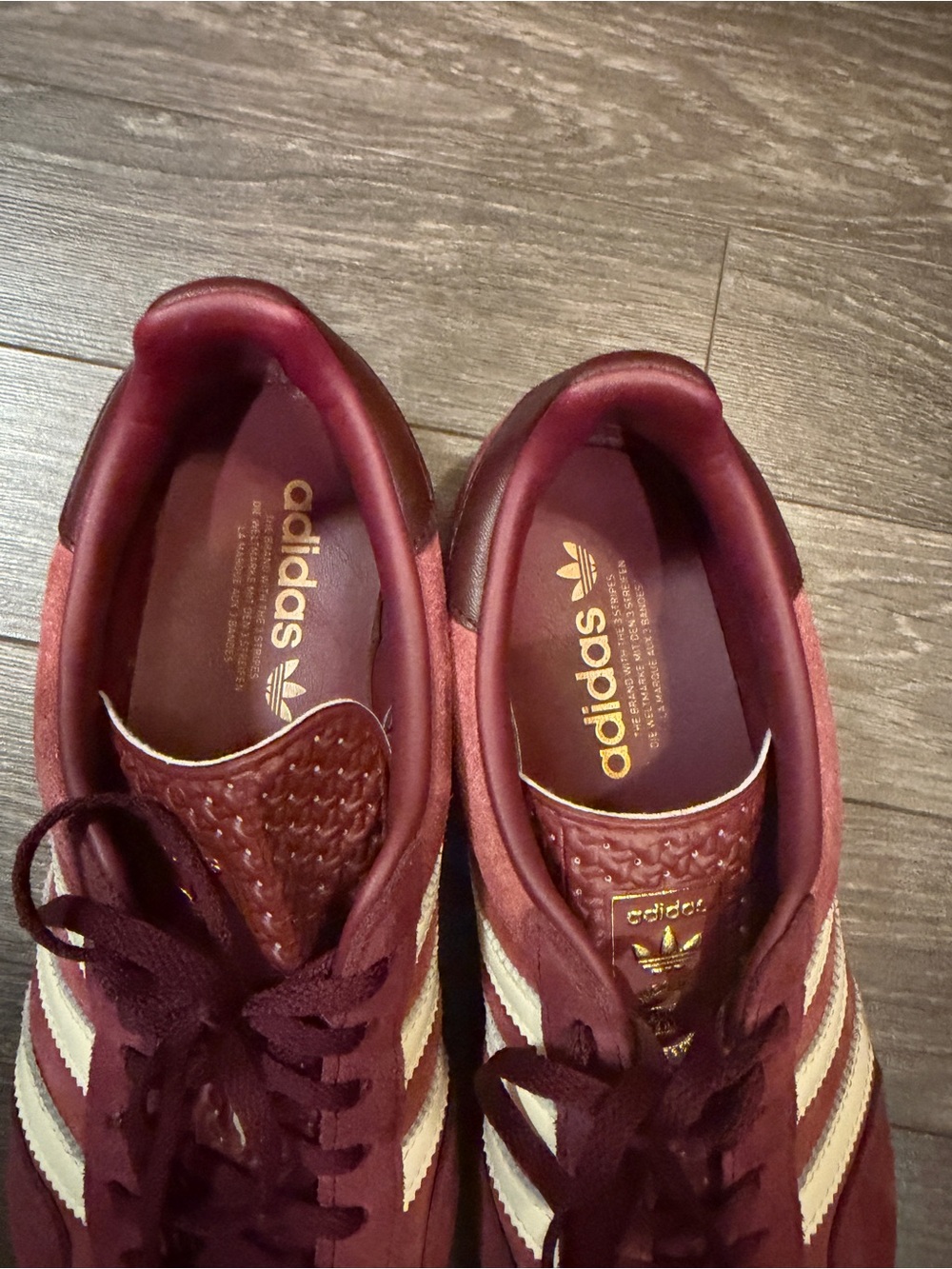 Adidas Gazelle Indoor Shadow Red Sneakers Sz 10 - Picture 5 of 9